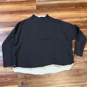 Frank Eileen, Anna caplet sweatshirt two tone, Medium.